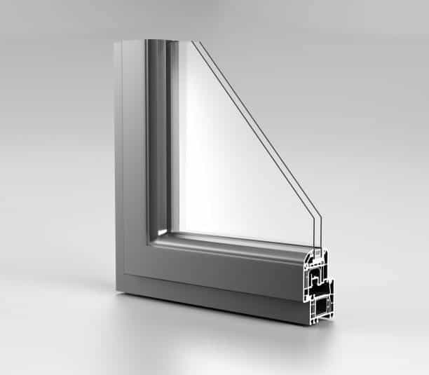Double glazed aluminium windows Section